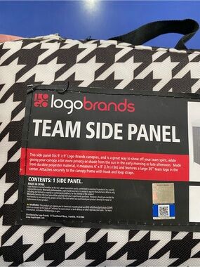 Alabama., LogoBrands Team Side Panel - Black & White Houndstooth